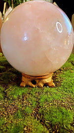 Load image into Gallery viewer, XXL 17" Circumference Rose Quartz Sphere From Madagascar/Stand Included
