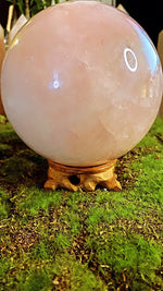Load image into Gallery viewer, XXL 17&quot; Circumference Rose Quartz Sphere From Madagascar/Stand Included