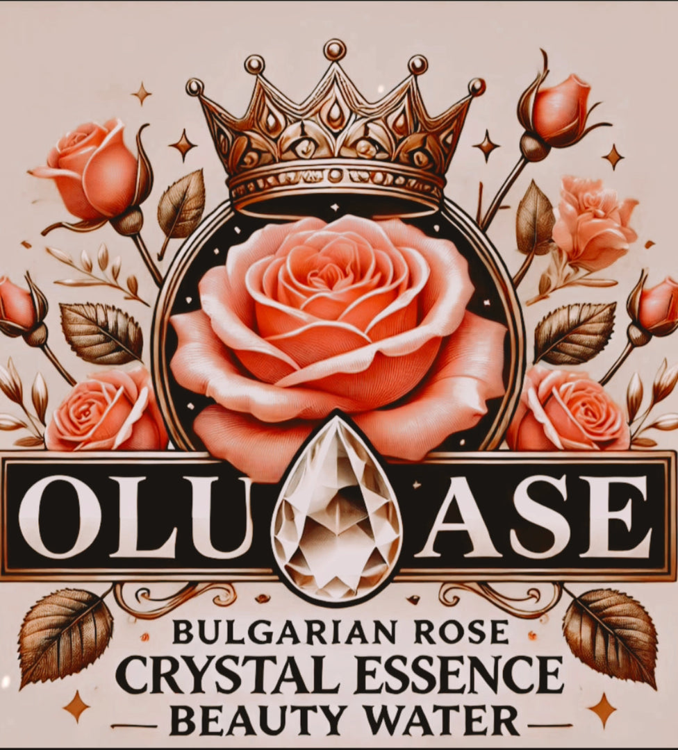 Olu Ase Organic Bulgarian Rose Crystal Essence Beauty Water (Rose Quartz Crystal)