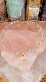 Load and play video in Gallery viewer, 24K Pave Mushroom x Clear Quartz Choker