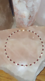 Load and play video in Gallery viewer, 14k Garnet x Pearl Choker
