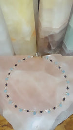 Load and play video in Gallery viewer, 14k x Sapphire x Aquamarine Choker