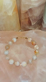 Load and play video in Gallery viewer, 14k Flower Agate Bracelet
