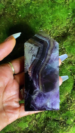 Load and play video in Gallery viewer, 4.5&quot; Inch Purple Fluorite Square Tower