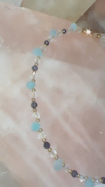 Load and play video in Gallery viewer, 14k x Sapphire x Aquamarine Choker
